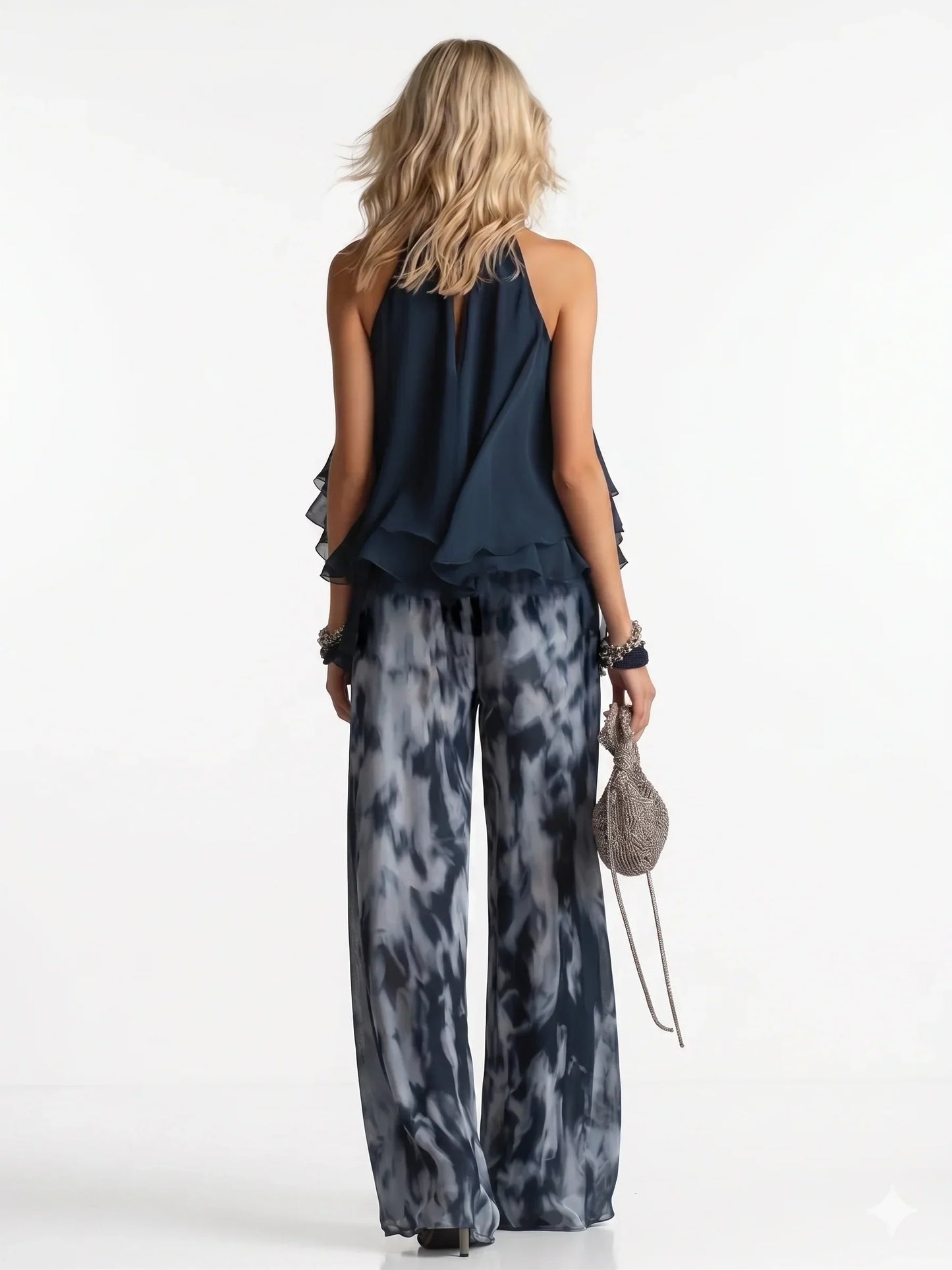 Elegantes zweiteiliges Chiffon-Set