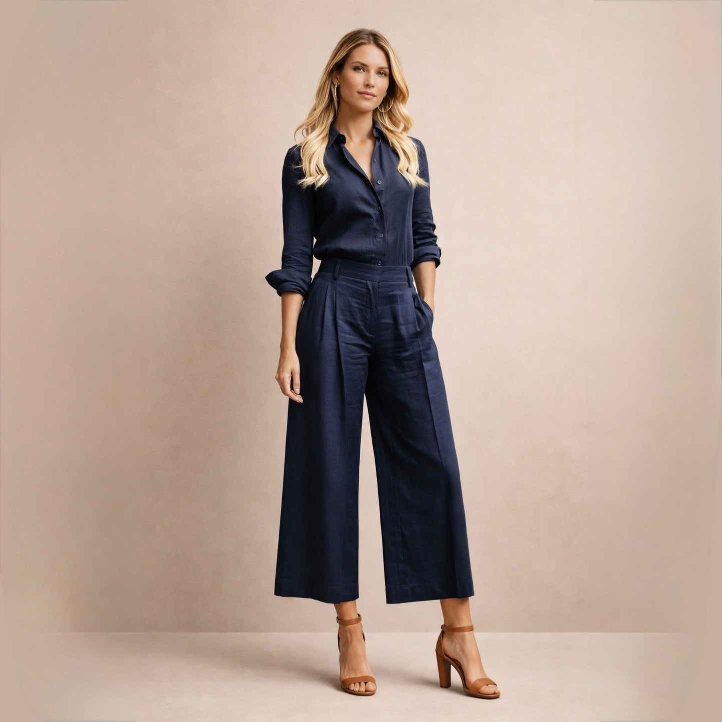 Delphine | Elegantes Leinen-Set
