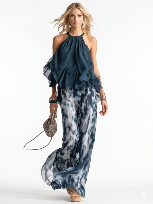 Elegantes zweiteiliges Chiffon-Set