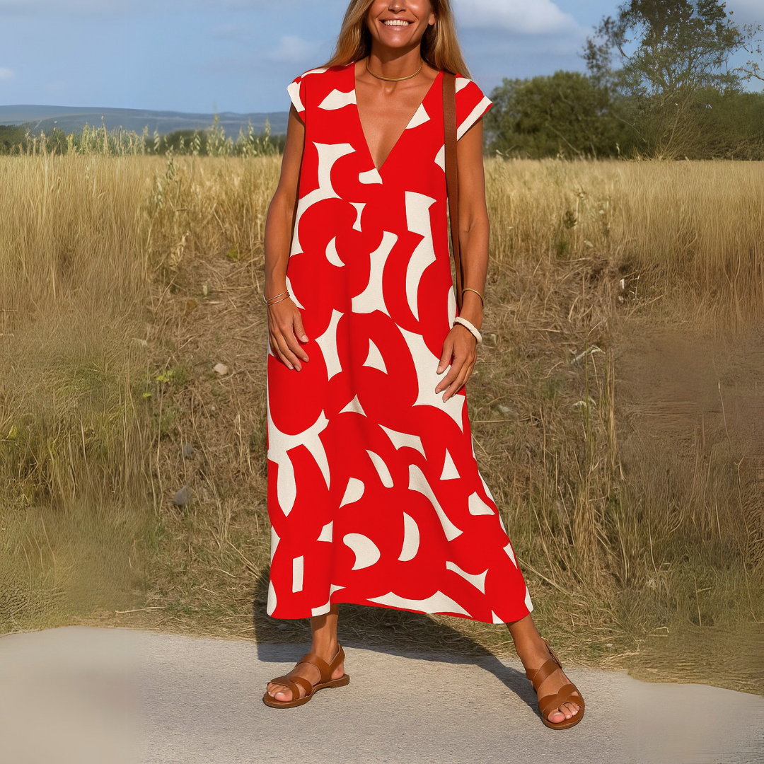 Valérie | Elegantes V-Ausschnitt-Kleid