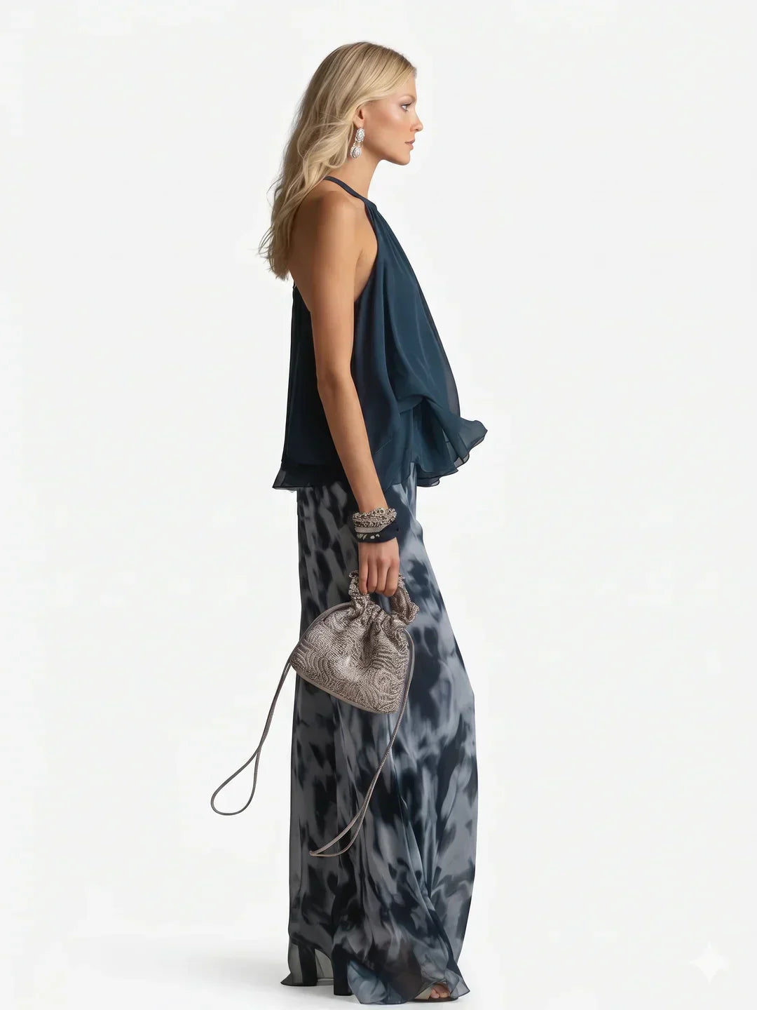 Elegantes zweiteiliges Chiffon-Set