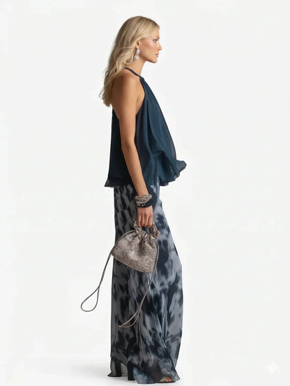 Elegantes zweiteiliges Chiffon-Set