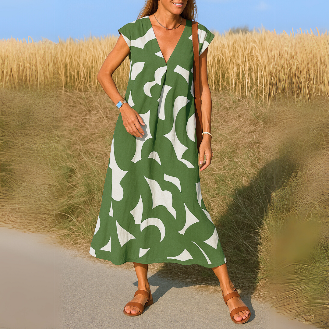 Valérie | Elegantes V-Ausschnitt-Kleid