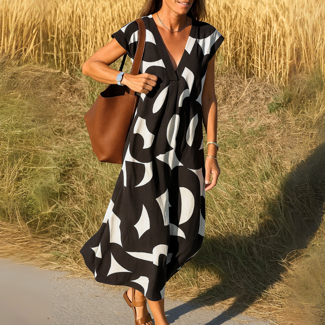 Valérie | Elegantes V-Ausschnitt-Kleid