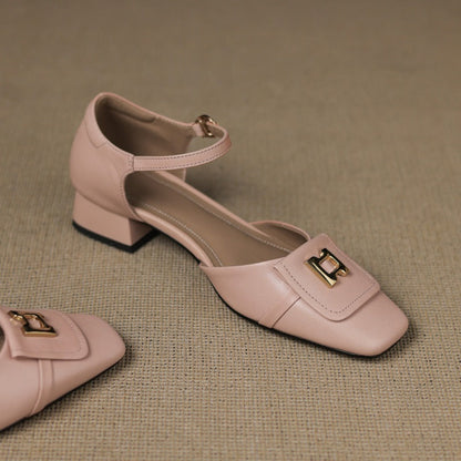 Elvane Schnalle Leder Mary-Janes
