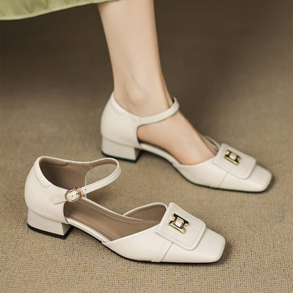 Elvane Schnalle Leder Mary-Janes