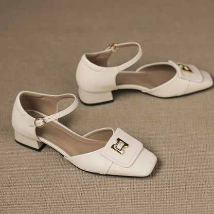 Elvane Schnalle Leder Mary-Janes