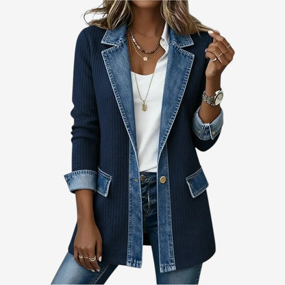Elisa | Lässige Denimjacke im Layer-Look – Stilvoll & Bequem