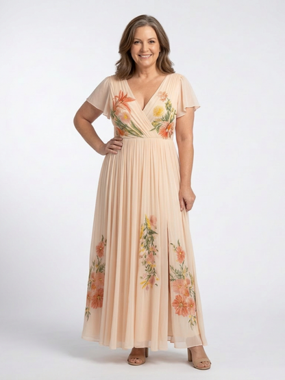 CALISTA | BLUMEN MAXIKLEID