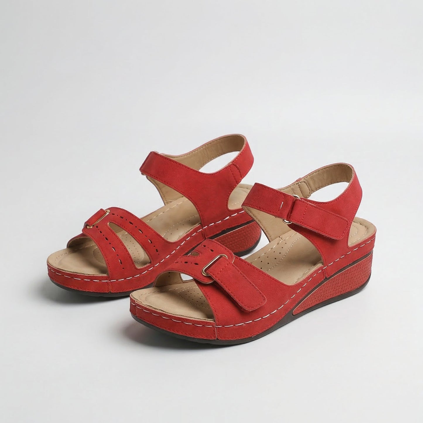 Sandy Bequeme Orthopädische Sandalen mit Absatz