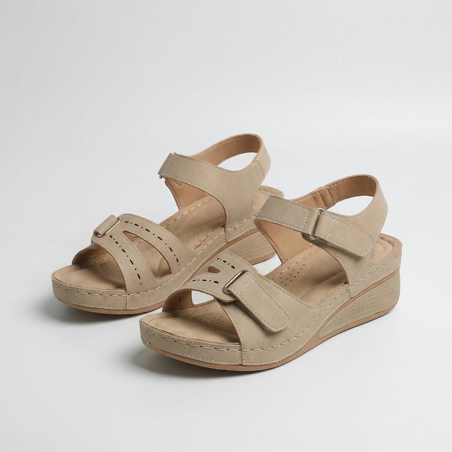 Sandy Bequeme Orthopädische Sandalen mit Absatz