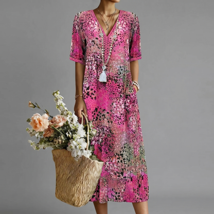 ANNA | VIBRANT MIDI KLEID